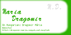 maria dragomir business card